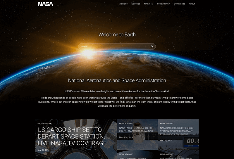 NASA Case Study website